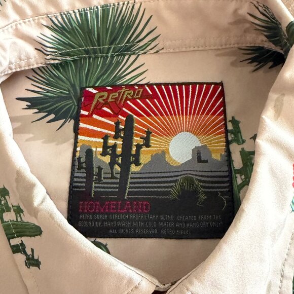 Retro Rifle Homeland Tan Button Down - Picture 3 of 4